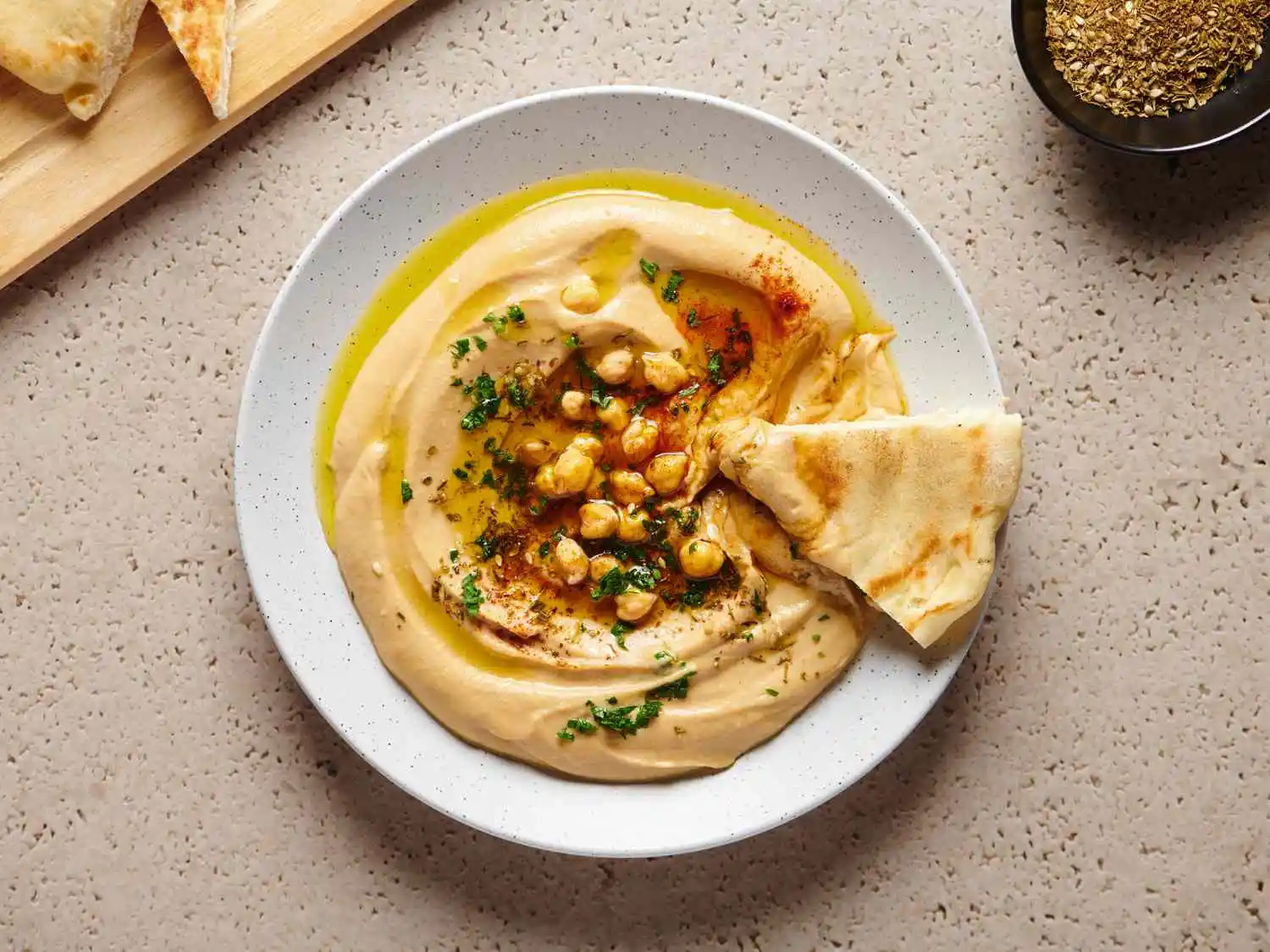 Fresh Hummus Plate at Captain Shawarma in Edmonton